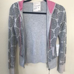 ❤️PATTERNED KNIT GRAY AEROPOSTALE JACKET HOODIE